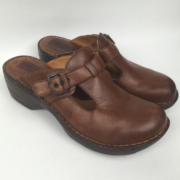 Born Shoes Brn Leather Mules Comfort Womens Shoes 42 Poshmark